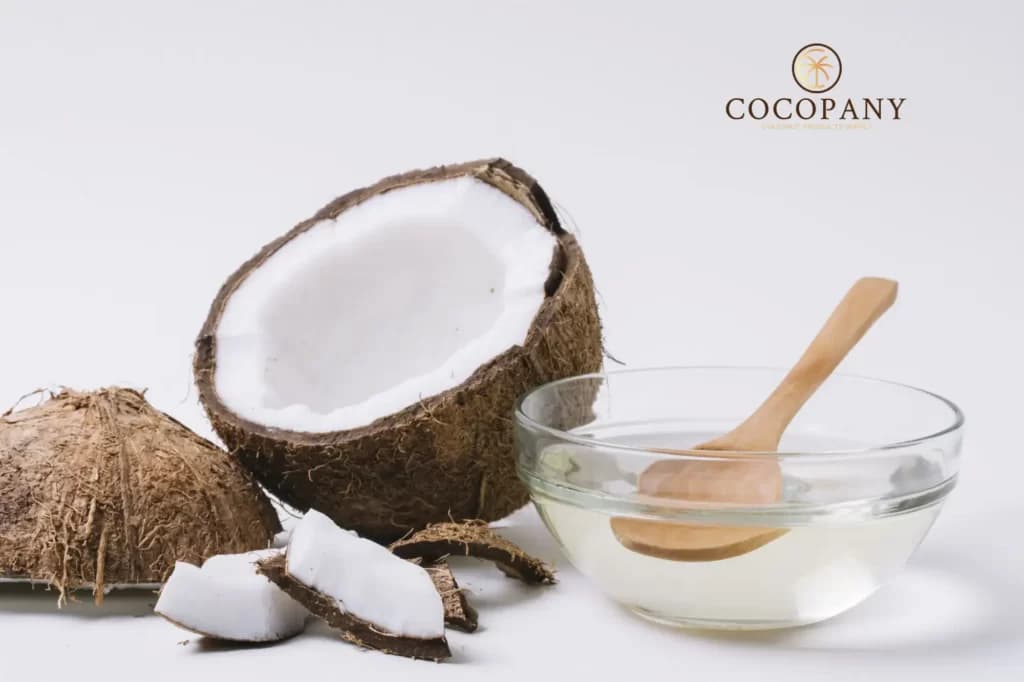 Bulk virgin coconut oil produced at the Cocopany facility in Central Java