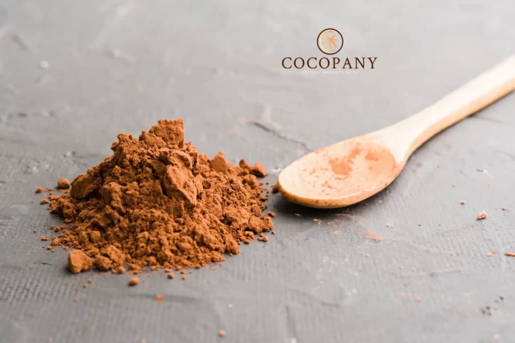 Granulated organic coconut sugar at the Cocopany processing facility
