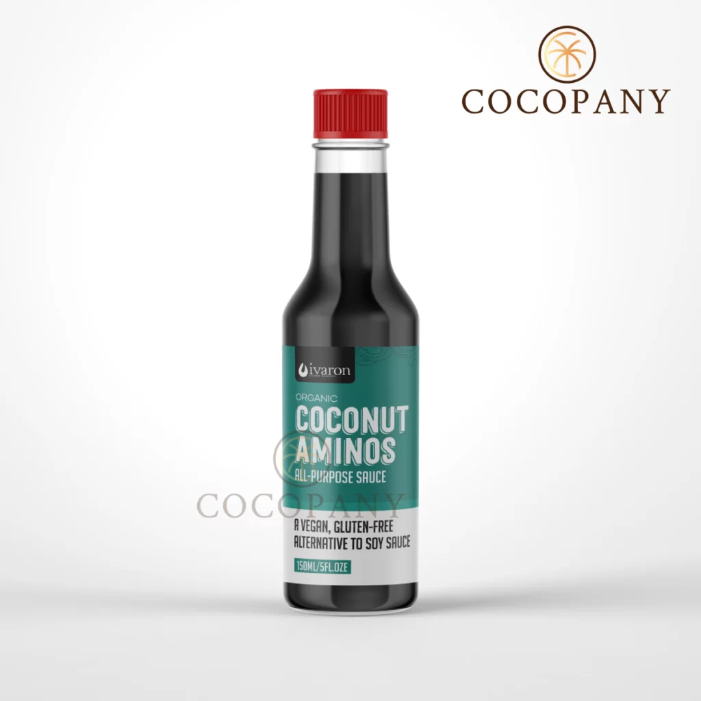 USDA Organic certified coconut aminos bottled as a soy sauce replacement